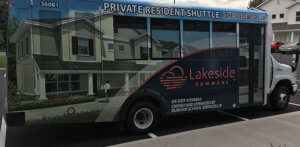 The Private shuttle to take you to SUNY Oswego Campus from Lakeside Commons